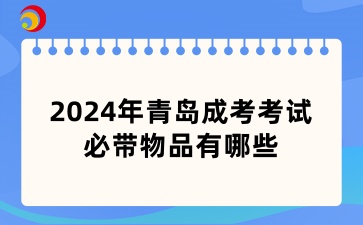 2024年青岛成考考试必带物品有哪些